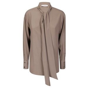 Alberto Biani Crew Neck Blouse With Flowing Tie - NWT